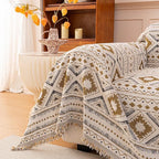 VClife Boho Couch Cover, Aztec Geometric Pattern Jacquard Chenille Couch Cover - Image 4