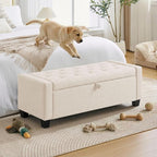 Huatean Home 43" Ottoman with Storage, Storage Ottoman Bench with Safety Hinge - Image 6