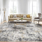 LOONGRUG 6x8 Area Rug Washable Neutral Modern Living Room Rugs Grey Beige | - Image 5