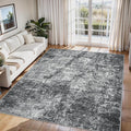 6x9 Area Rugs for Living Room Washable Bedroom Dining Room Black Grey | Modern by Aelenmu
