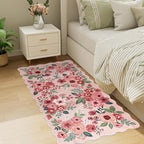 DUKINO 2x4 Rug for Entryway, Floral Washable Kitchen Rugs Non Slip, Low Pile - Image 6