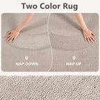 2x6 Oatmeal/White Runner Rug Washable Non-Slip - Image 9