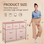 WLIVE 7 Drawer Dresser TV Stand, Entertainment Center, Media Console Table - Image 3