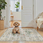 Madane Washable Area Rug 2x3 Small Entryway Rugs Non-Slip, Low Pile Floor Carpet by Madane