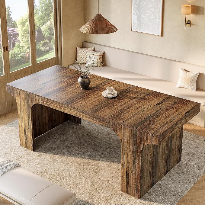 Tribesigns 71-Inch Farmhouse Dining Table - Image 5