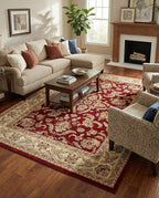 Rugs.com Aditi Collection Rug – 10x14 Red Medium-Pile Rug Perfect by Rugscom