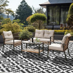 SAND MINE Waterproof Outdoor Rug 8x10 ft, Plastic Reversible Rug, Modern Area - Image 6