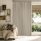 Oatmeal Extra Wide 100% Black Out 102 Inch Curtains - Image 8