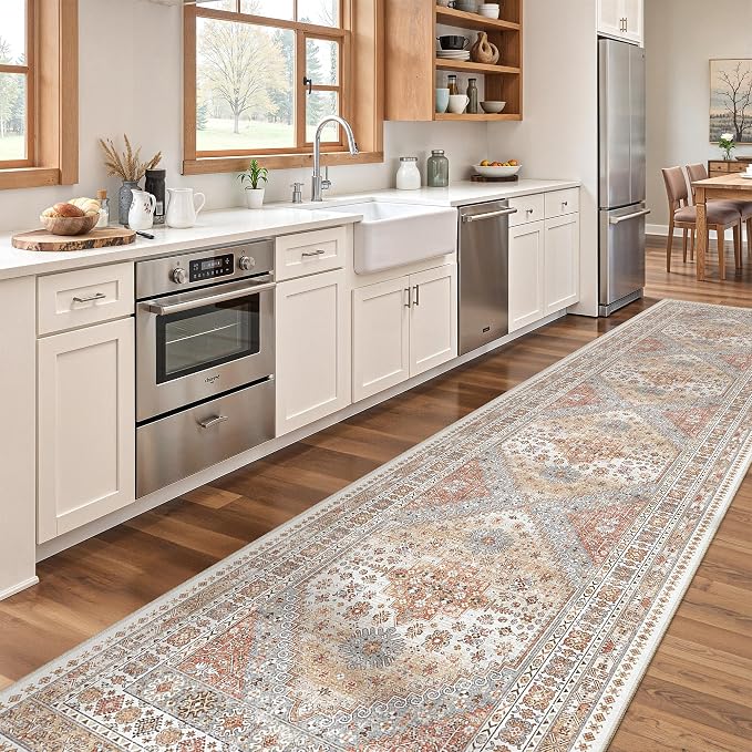 2'6 x 10' Runner Rug Non Slip, Washable Kitchen Rugs, Living Room, Long Rug - Image 8