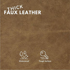 Faux Leather Fabric, Thick Durable Synthetic Repholstery Leather Vinyl - Image 2