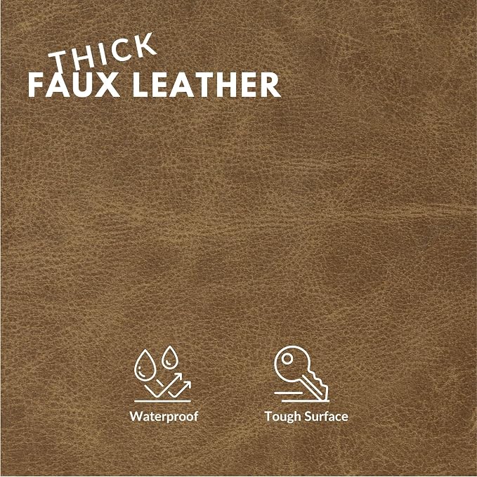 Faux Leather Fabric, Thick Durable Synthetic Repholstery Leather Vinyl - Image 2