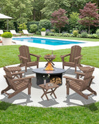 SERWALL Folding Outdoor Side Table, HDPE Adirondack End Table, No Assembly - Image 12