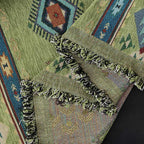 VClife Bohemian Couch Cover, Vintage Moroccan Tribal Geometric Chenille Couch - Image 7