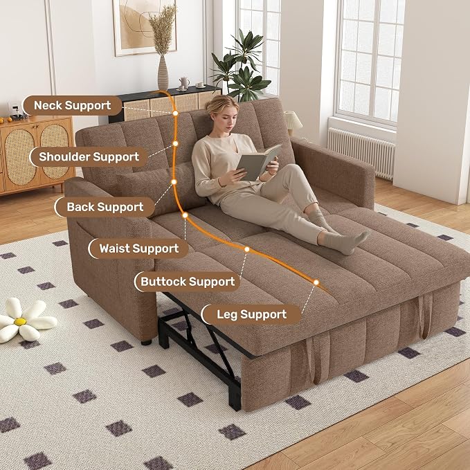 Nebuaegis Sleeper Sofa Bed, 3-in-1 Convertible Pull Out Couch - Image 5