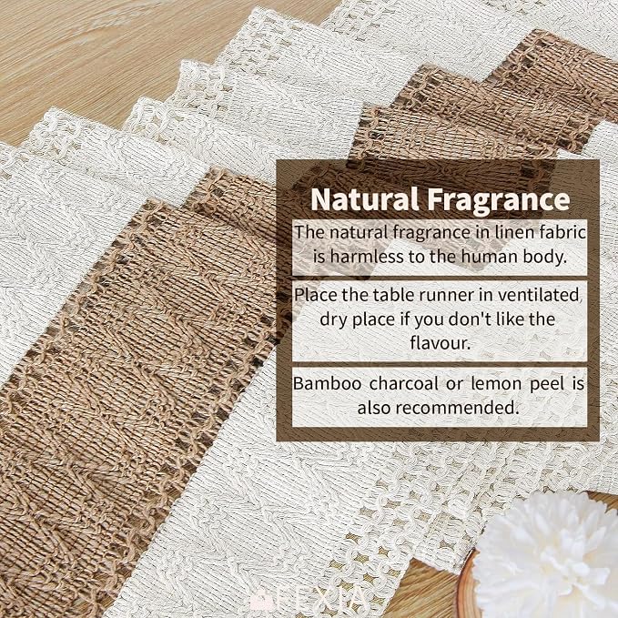 FEXIA Boho Table Runner for Thanksgiving Home Decor 48 Inches Long Farmhouse - Image 4