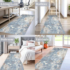 3x7 Kitchen Runner Rug – Washable Non-Slip Modern Abstract Neutral Carpet - Image 2
