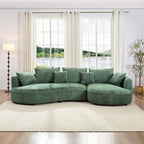124.8'' Curved Sofa Couch with Chaise Lounge - Image 3