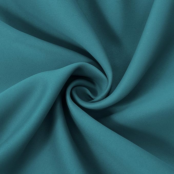 Sea Teal Thermal Blackout Curtains/42 x 72 Inch/Set of 2 Panels Room Darkening - Image 5