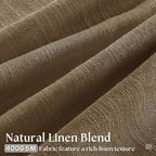 Dutch Cocoa Pinch Pleat Linen Curtains 90 Inches Long 60 Inch Wide 1 Panel | - Image 2
