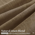 Dutch Cocoa Pinch Pleat Linen Curtains 92 Inches Long 60 Inch Wide 1 Panel | - Image 2