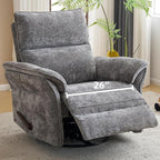 Oversized Glider Rocker Recliner, Chenille Rocking Nursery Chair by Rhevoy