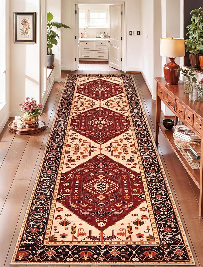 SERISSA 2'6"x10' Washable Non Slip Boho Runner Rug by SERISSAHomeDecorCollection