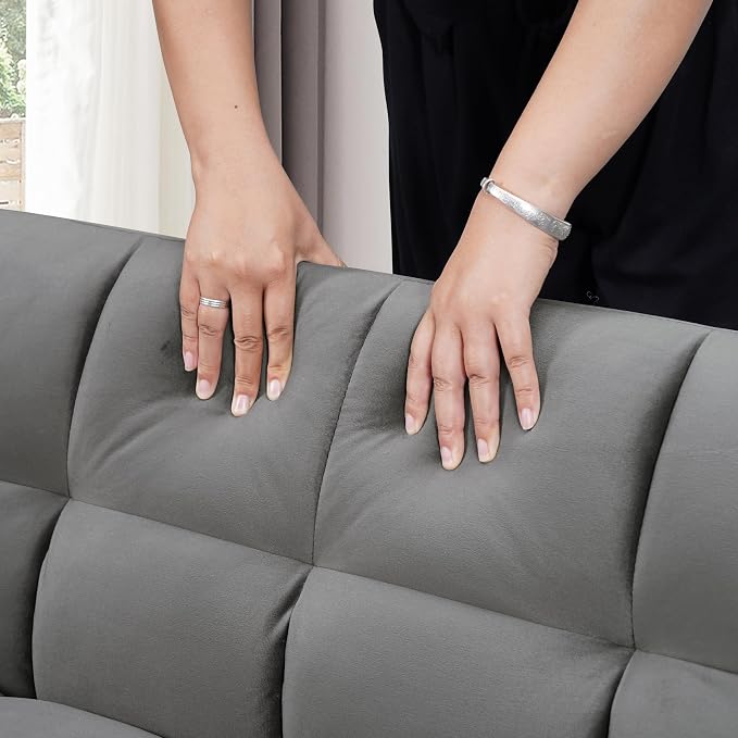 65 Inch Convertible Sleeper Sofa, 3-in-1 Sleeper Loveseat - Image 5