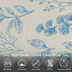 VClife Table Cloth Blue and White Table Cloth Rectangle Tablecloth Rustic - Image 3