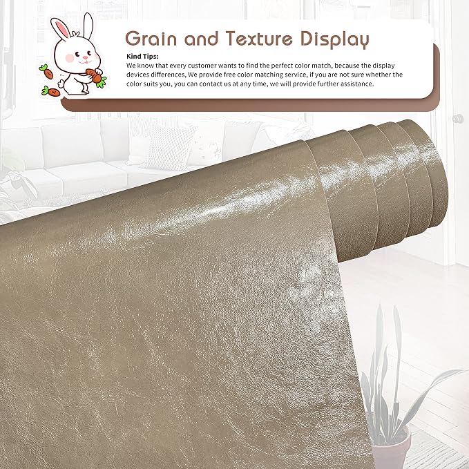 KING MOUNTAIN Leather Repair Patch, 12 x 60 Inches self Adhesive Leather Repair - Image 2