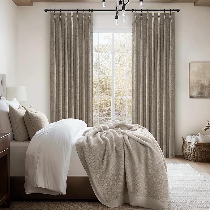Dark Flax Extra Long Floor to Ceiling Viral Drapes 108 Inches Long 2 Panels - Image 7