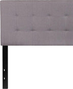 Flash Furniture Bedford Tufted Upholstered Queen Size Headboard in Light Gray - Image 9