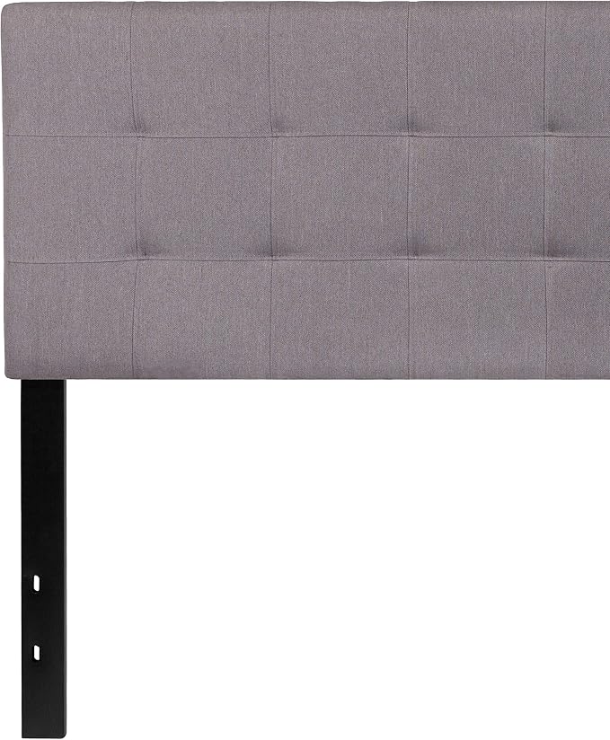 Flash Furniture Bedford Tufted Upholstered Queen Size Headboard in Light Gray - Image 9