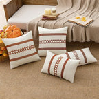 MIULEE Set of 2 Fall Burnt Orange Decorative Lumbar Pillow Covers 12x20 | - Image 3