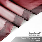 Simplebrand Red Sheer Curtains 96 Inches Long, Light Filtering Rod Pocket Solid - Image 7