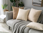 Stellhome Pack of 2 Burlap Throw Pillow Covers Farmhouse Linen Cushion Covers - Image 7