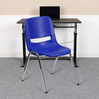 Flash Furniture HERCULES Series 440 lb. Capacity Kid's Navy Ergonomic Shell - Image 2