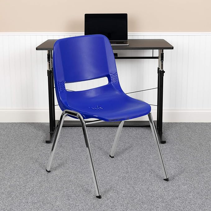 Flash Furniture HERCULES Series 440 lb. Capacity Kid's Navy Ergonomic Shell - Image 2