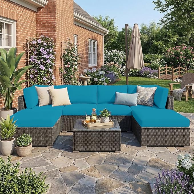 Waterproof Outdoor Cushion Covers, Stretch Patio Slipcovers | UV Resistant - Image 2