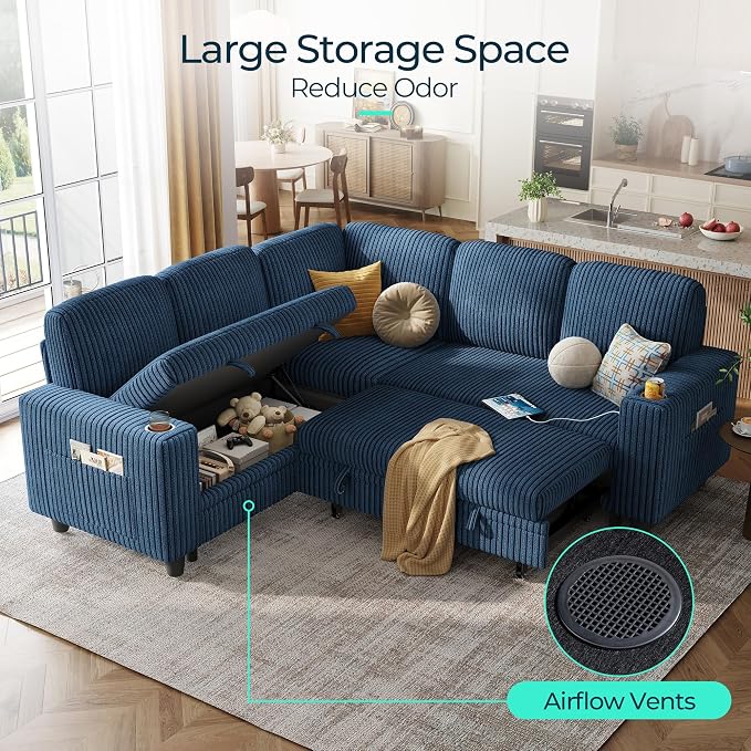 LINSY HOME Sleeper Sofa Bed - Image 5