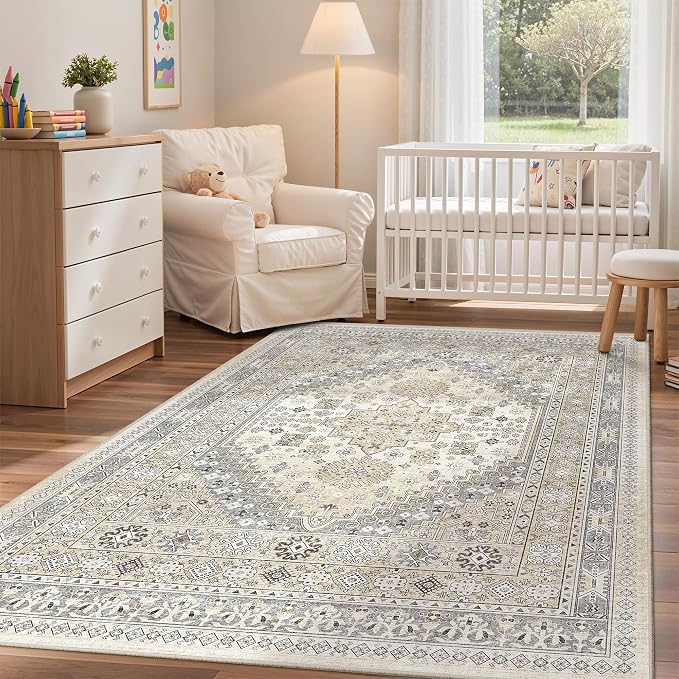 4x6 Area Rug for Entryway, Washable Kitchen Rug, Living Room, Dining Room - Image 9