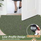 BEQHAUSE Dirt Trapper Door Mat 32" x 48" Half Circle Non Slip Rugs, Absorbent - Image 5