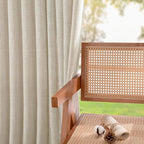 YoungsTex Linen Cafe Curtains 36 Inch Length 2 Panels, Short Half Window Drapes - Image 7