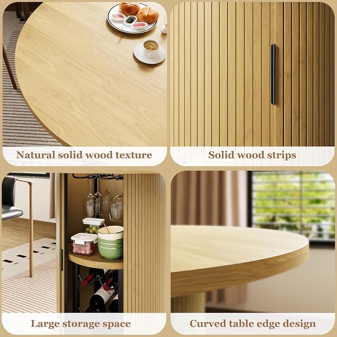 Wildhome Round Dining Table for 2-4, 31 Inch Dining Room Kitchen Table - Image 8