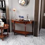 Solid Wood Semi-Circle Sofa Table - Image 3