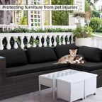 8PCS Patio Cushion Covers.Patio Furniture Couch SeatSlipcovers | Washable - Image 6