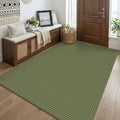 KOZYFLY Washable 4x5 Entry Woven Area Rug, Braided Throw Rugs by KOZYFLY