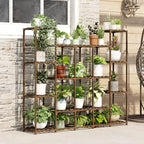 Bamworld Large Plant Shelf Indoor Plant Shelf Outdoor Tall Wood Plant Holder - Image 7