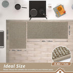 BEQHAUSE Kitchen Rugs and Mats 2PCS Non-Slip, Light Beige | Kitchen Mats - Image 2