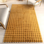 nuLOOM Jeni Gold Checkered Washable Area Rug by nuLOOM