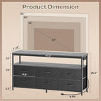 Huuger LED TV Stand for Bedroom, 47 Inch Dresser TV Stand for 43, 55 Inch TV - Image 2